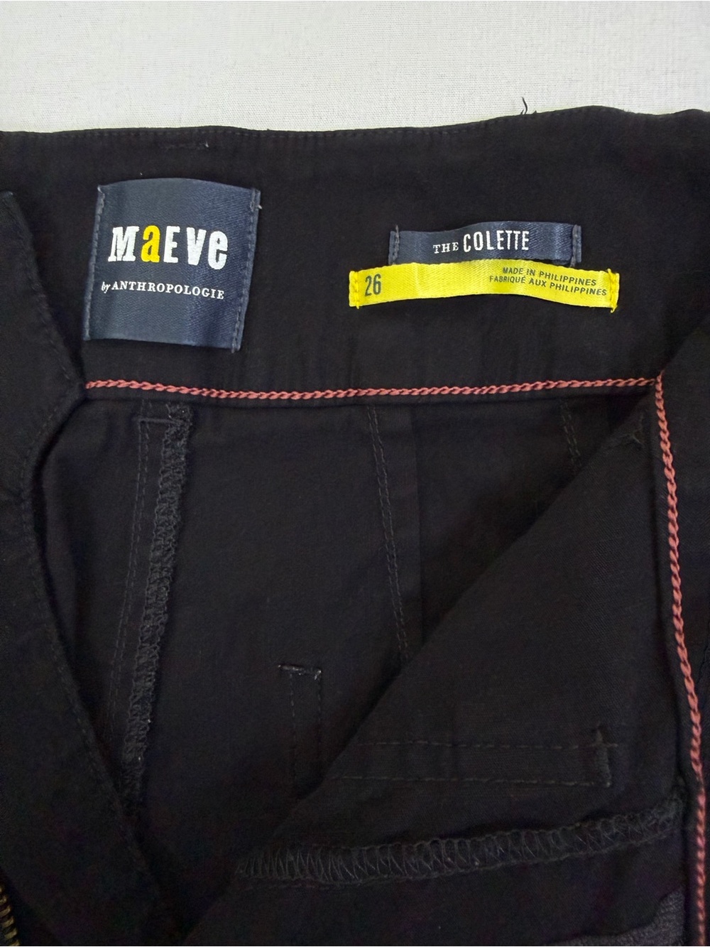 Maeve Anthropologie The Colette Wide Leg Pants Women’s 26 Black Linen Blend - Picture 5 of 10